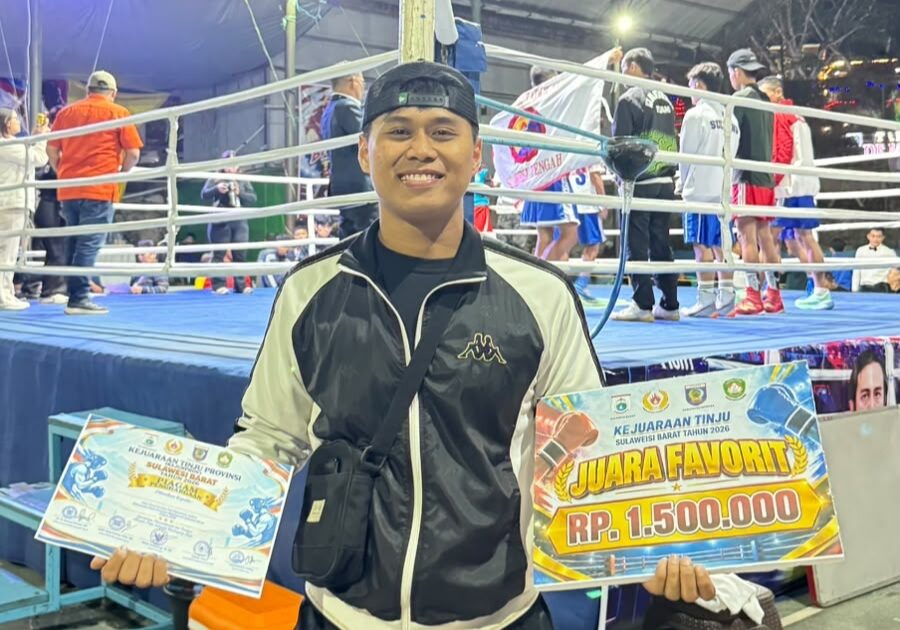 Bripda Ivhan Sabet Emas, Personel Humas Polda Sulbar Jadi yang Terbaik di Kejuaraan Tinju Provinsi