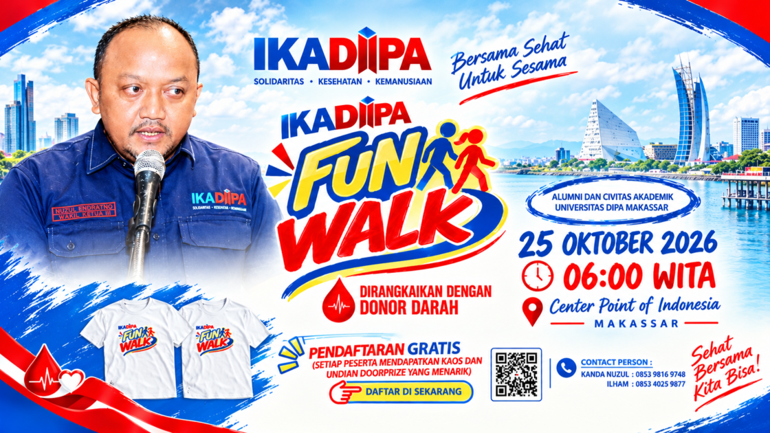 Antusiasme Tinggi! Pendaftar Fun Walk dan Donor Darah IKADIPA Tembus 150 Peserta Jelang Pelaksanaan 25 Oktober 2026
